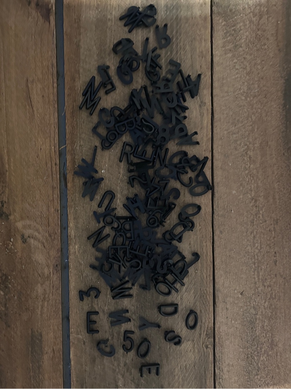 Loose Black Alphabet and Number set for felt a felt board